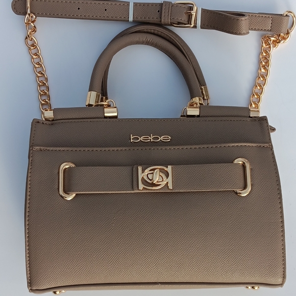 bebe Handbags - Bebe Taupe handbag with over the shoulder strap